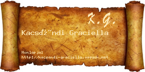 Kacsándi Graciella névjegykártya